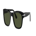 PERSOL Unisex Sunglasses PO3313S - Frame color: Black, Lens color: Green