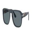 PERSOL Unisex Sunglasses PO3310S - Jean - Frame color: Dusty Blue, Lens color: Dark Blue Polarized