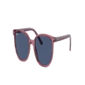 RAY-BAN Unisex Sunglasses RB9097S Elliot Kids - Frame color: Transparent Pink, Lens color: Dark Blue