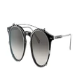 OLIVER PEOPLES Unisex Sunglasses OV5483M Eduardo - Frame color: Black/Brushed Silver, Lens color: Light Shale Gradient