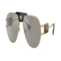VERSACE Man Sunglasses VE2252 - Frame color: Gold, Lens color: Light Grey Mirror Silver