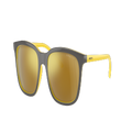 ARNETTE Unisex Sunglasses AN4316 C'Roll - Frame color: Grey, Lens color: Gold