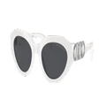 MICHAEL KORS Woman Sunglasses MK2192 Empire Oval - Frame color: Optic White, Lens color: Grey Solid