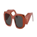 PRADA Woman Sunglasses PR 17WS - Frame color: Orange/Black, Lens color: Dark Grey