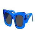 PRADA Woman Sunglasses PR 13ZS - Frame color: Crystal Electric Blue, Lens color: Dark Grey