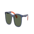 RAY-BAN Unisex Sunglasses RB9076S Kids - Frame color: Blue On Orange, Lens color: Green
