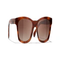 CHANEL Woman Sunglasses Square Sunglasses CH5484 - Frame color: Dark Tortoise, Lens color: Brown