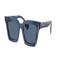 BURBERRY Woman Sunglasses BE4392U Briar - Frame color: Blue/Navy Check, Lens color: Dark Blue