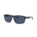 ARMANI EXCHANGE Man Sunglasses AX4122S - Frame color: Matte Blue, Lens color: Dark Blue