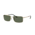 ARMANI EXCHANGE Man Sunglasses AX2044S - Frame color: Matte Pale Gold, Lens color: Dark Green