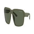 ARMANI EXCHANGE Man Sunglasses AX4131SU - Frame color: Matte Olive, Lens color: Dark Green