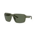 ARMANI EXCHANGE Man Sunglasses AX4131SU - Frame color: Matte Olive, Lens color: Dark Green