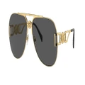 VERSACE Unisex Sunglasses VE2255 - Frame color: Gold, Lens color: Dark Grey