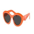 PRADA Woman Sunglasses PR 26ZS - Frame color: Orange, Lens color: Dark Grey