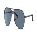 ARMANI EXCHANGE Unisex Sunglasses AX2002 - Frame color: Matte Blue, Lens color: Dark Blue Polarized