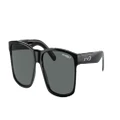 ARNETTE Unisex Sunglasses AN4185 Slickster - Frame color: Shiny Black, Lens color: Polarized Dark Grey