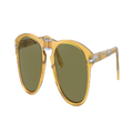 PERSOL Man Sunglasses PO0714SM 714SM - Steve McQueen - Frame color: Opal Yellow, Lens color: Polarized Green