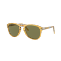 PERSOL Man Sunglasses PO0714SM 714SM - Steve McQueen - Frame color: Opal Yellow, Lens color: Polarized Green