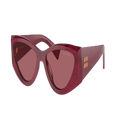 MIU MIU Woman Sunglasses MU 06YS - Frame color: Striped Bordeaux, Lens color: Dark Violet