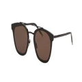 SAINT LAURENT Unisex Sunglasses SL 28 METAL - Frame color: Black Matte, Lens color: Grey