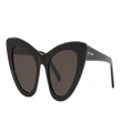 SAINT LAURENT Woman Sunglasses SL 213 Lily - Frame color: Black Shiny, Lens color: Grey