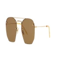 SAINT LAURENT Unisex Sunglasses SL 422 - Frame color: Gold Brown, Lens color: Brown