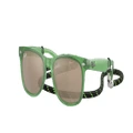 RAY-BAN Unisex Sunglasses RB9052S New Wayfarer Kids Summer Capsule - Frame color: Opal Green, Lens color: Dark Gold