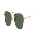 RAY-BAN Unisex Sunglasses RBR0102S Caravan Reverse - Frame color: Gold, Lens color: Green