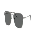 RAY-BAN Unisex Sunglasses RBR0102S Caravan Reverse - Frame color: Gunmetal, Lens color: Dark Grey