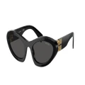 MIU MIU Woman Sunglasses MU 09YS - Frame color: Black, Lens color: Dark Grey