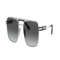PRADA Unisex Sunglasses PR 67ZS - Frame color: Silver, Lens color: Polar Grey Gradient