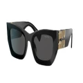 MIU MIU Woman Sunglasses MU 09WS Runway - Frame color: Black, Lens color: Dark Grey