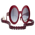 CHANEL Woman Sunglasses Round Sunglasses CH5489 - Frame color: Burgundy & Gold, Lens color: Grey