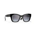 CHANEL Woman Sunglasses Square Sunglasses CH5478 - Frame color: Black, Lens color: Gray