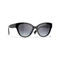 CHANEL Woman Sunglasses Butterfly Sunglasses CH5477A - Frame color: Black, Lens color: Gray