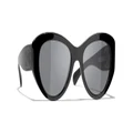 CHANEL Woman Sunglasses Butterfly Sunglasses CH5492 - Frame color: Black, Lens color: Gray
