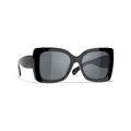 CHANEL Woman Sunglasses Square Sunglasses CH5494 - Frame color: Black, Lens color: Gray