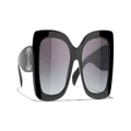 CHANEL Woman Sunglasses Square Sunglasses CH5494A - Frame color: Black, Lens color: Gray