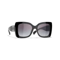 CHANEL Woman Sunglasses Square Sunglasses CH5494A - Frame color: Black, Lens color: Gray