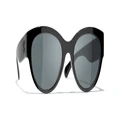CHANEL Woman Sunglasses Butterfly Sunglasses CH5498B - Frame color: Black, Lens color: Gray