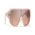 CHANEL Woman Sunglasses Shield Sunglasses CH5495 - Frame color: Coral, Lens color: Coral