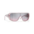 CHANEL Woman Sunglasses Shield Sunglasses CH5495 - Frame color: Light Pink, Lens color: Pink
