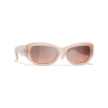 CHANEL Woman Sunglasses Rectangle Sunglasses CH5493 - Frame color: Coral, Lens color: Coral