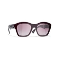 CHANEL Woman Sunglasses Square Sunglasses CH6055B - Frame color: Burgundy, Lens color: Burgundy