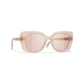 CHANEL Woman Sunglasses Rectangle Sunglasses CH5504 - Frame color: Coral, Lens color: Pink