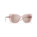 CHANEL Woman Sunglasses Rectangle Sunglasses CH5504 - Frame color: Light Pink, Lens color: Gray