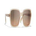CHANEL Woman Sunglasses Square Sunglasses CH5505 - Frame color: Dark Beige, Lens color: Light Brown