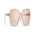 CHANEL Woman Sunglasses Square Sunglasses CH5505 - Frame color: Coral, Lens color: Pink