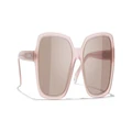 CHANEL Woman Sunglasses Square Sunglasses CH5505 - Frame color: Light Pink, Lens color: Purple