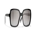 CHANEL Woman Sunglasses Square Sunglasses CH5505 - Frame color: Black, Lens color: Gray